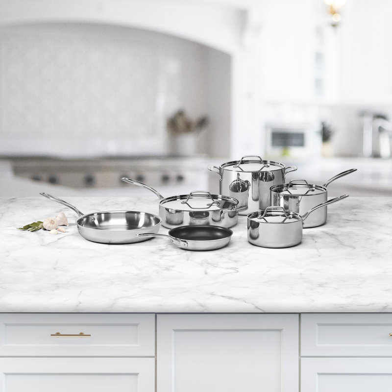 10-Piece Stainless Steel Non-Stick Cookware Set