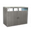 Remise en métal pour poubelle pour jardin - Gris pour 2 poubelles en acier galvanisé, rouille, facile à nettoyer et à entretenir