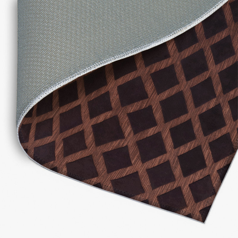 Tapis noir intérieur et extérieur Trellis, Rectangle 4pi x 6 pi