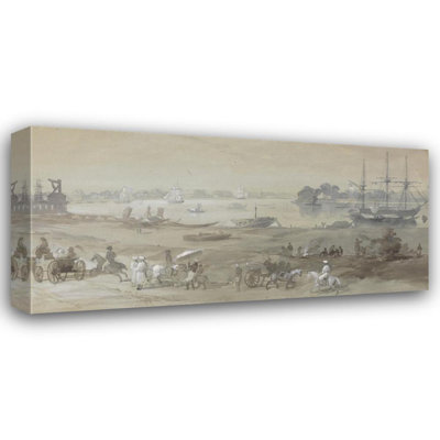 «Garden Reach - Calcutta» par Sir Charles D'Oyly - Art mural sur toile tendue avec châssis