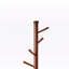 Portemanteau autoportant Lily en bois de noyer massif, H 70,03 po x l 21,46 po x P 18,9 po