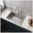 24In Stainless Steel Washing Sink W/ Faucet Hoses And Drain Head Only(Update)