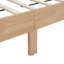 Cadre de lit en bois double XL avec tête de lit rembourrée et sommier à lattes-1261469166