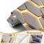 Panneaux muraux auto-adhésifs à panneau alvéolaire 3D hexagonal futuriste 100 "H x 144" l PVC amovible papier auto-adhésif pour chambre à coucher, bureau à domicile-153740689