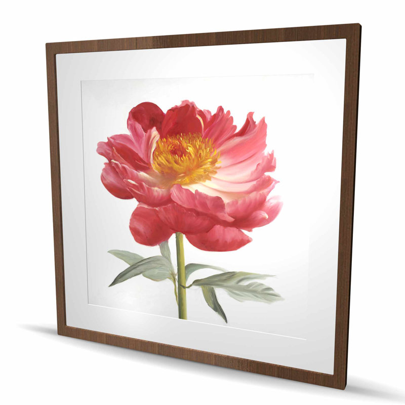 Pivoine rose - imprimé floral de salle de bain | Décoration intérieure encadrée