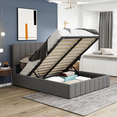 Latitude Run® Upholstered Platform Storage Bed & Reviews | Wayfair