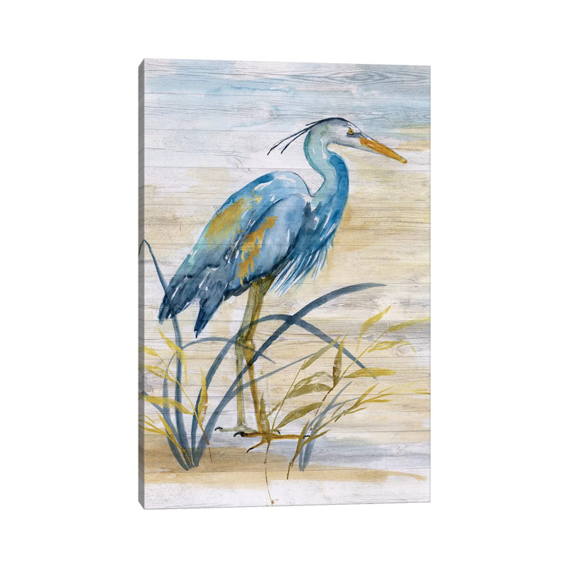 «Heron», reproduction sur toile flottante, H 12 po x l 8 po x P 0,75 po, Toile tendue