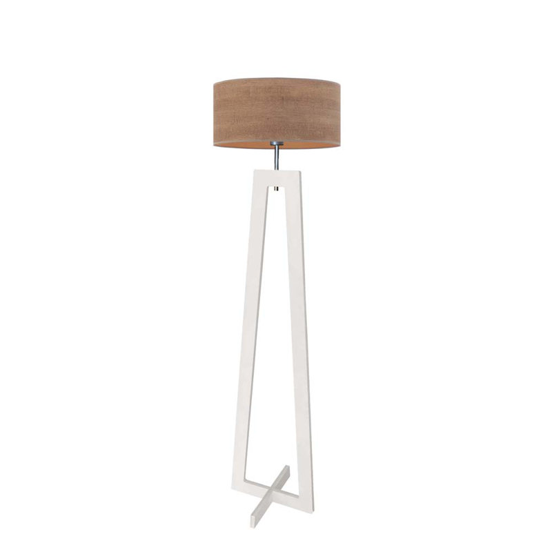 Beshoy 148cm Traditional Floor Lamp, White, Peanut