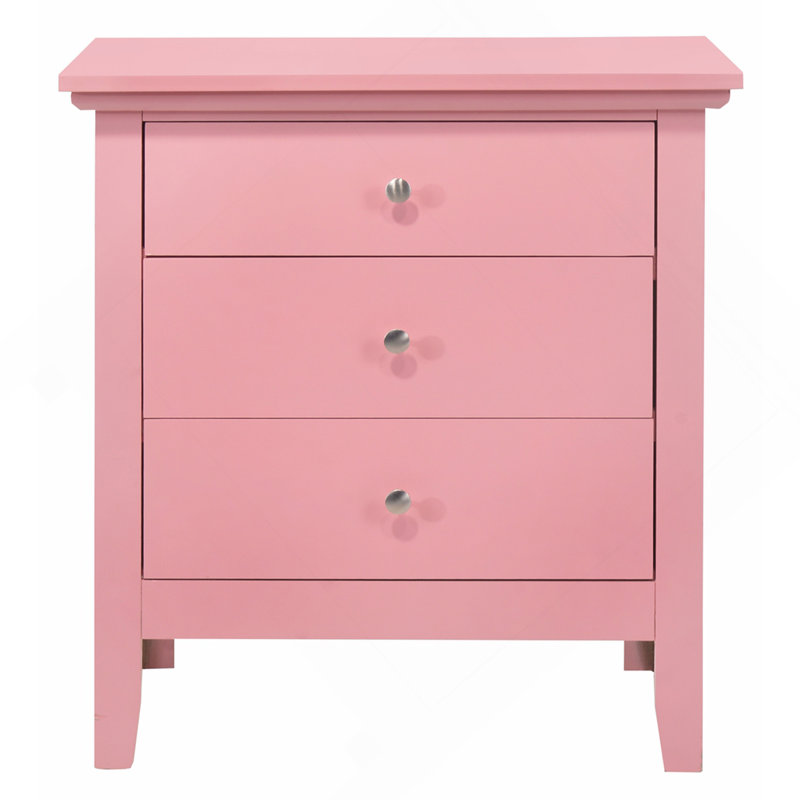 Charmante table de chevet rose avec rangement
