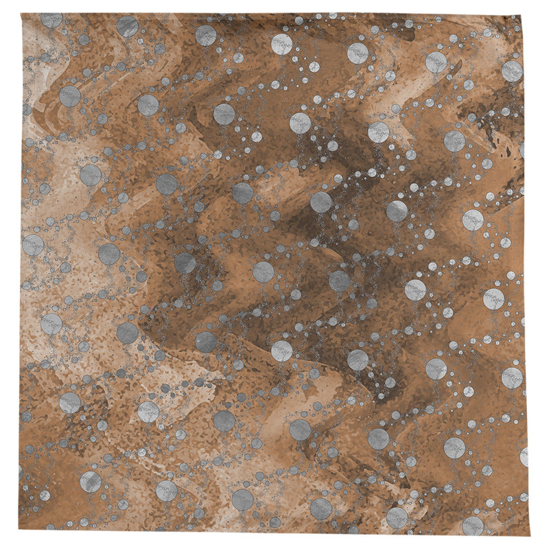 Leffel Abstract Square Tablecloth, Brown/Black