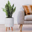 Plaited Style Cylinder Round Planter with Feet-2146352481-2146352480