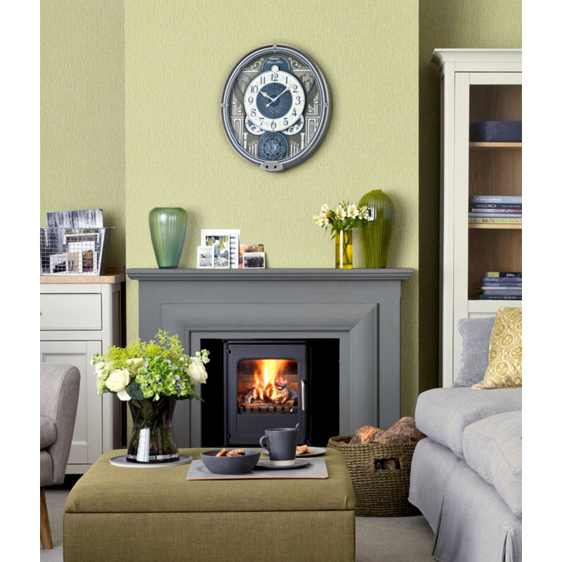 QXM393NRH Melodies In Motion Clock, Gray