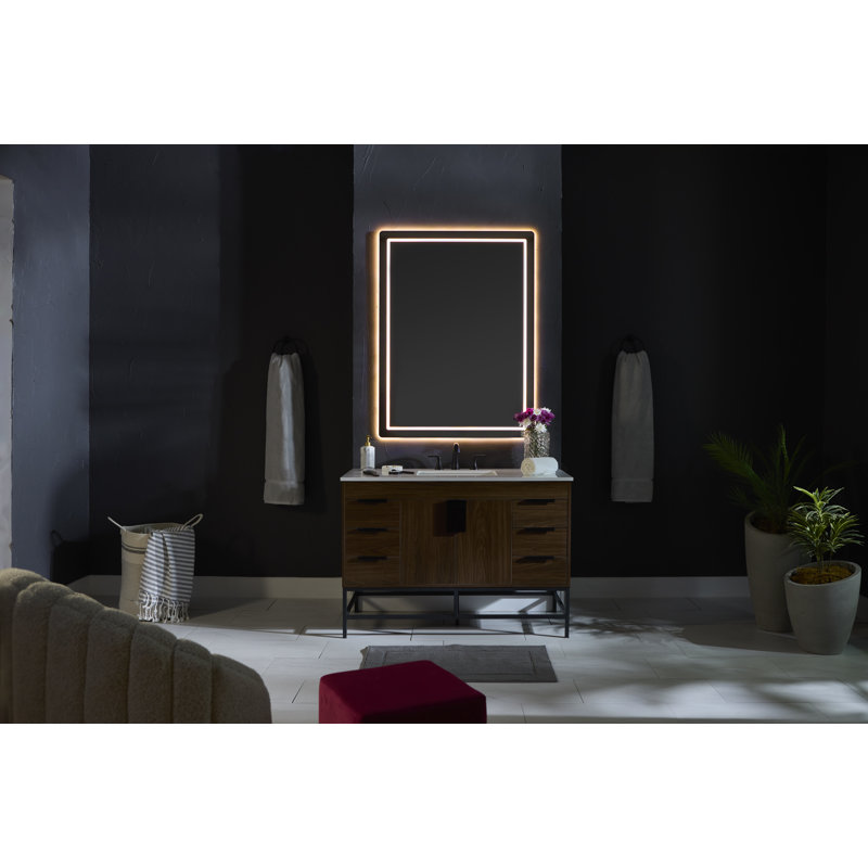 Miroir de salle de bain compact, Rectangle, 36 po x 48 po
