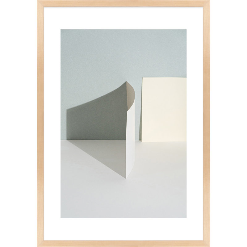 Clean Slate As An Object 3 Print by Svetlana Smirnova, 25" H x 17.5" W x 1.25" D, Maple Framed
