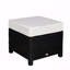 Repose-pieds d'extérieur en rotin pour patio, sièges supplémentaires, table d'appoint avec coussin moelleux