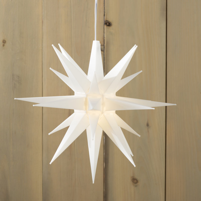 Moravian Star Lighted Display, White