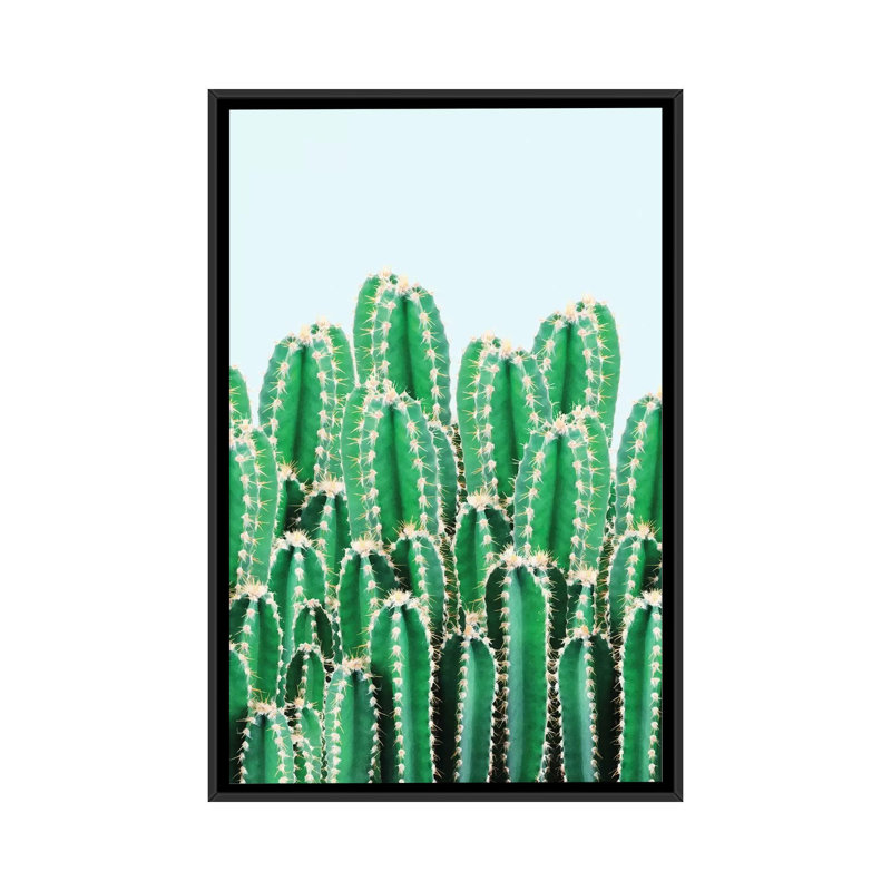 «Kaktos», impression sur toile, H 26 po x l 18 po x P 1,5 po, Toile avec cadre flottant noir, Pas de tapis