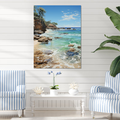 «Brunswick Beach Photo Ocean Escape V», reproduction sur toile