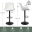 Swivel Bar Stools Modern Faux Leather Upholstered Counter Stools for Kitchen Island, Adjustable Height Stools with Footrest for Home Bar-1500353850