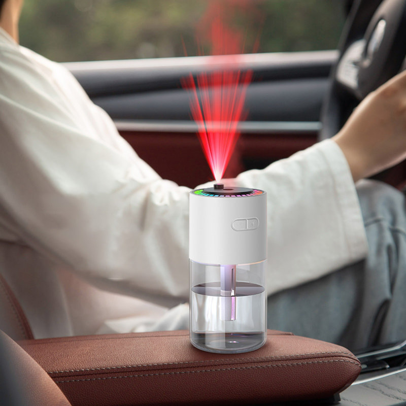 Humidificateur à projection avec humidificateur USB pour voiture, White