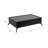 Corrigan Studio® Chic Glass-Top Coffee Table, Elegant Black Finish With Black Legs, 47X16 Inches For Modern Living Spaces