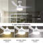 42 Inch Indoor White Ceiling Fan With Led Light