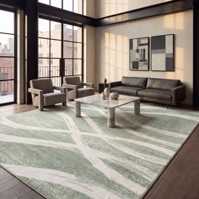 Tapis beige / vert Shelva