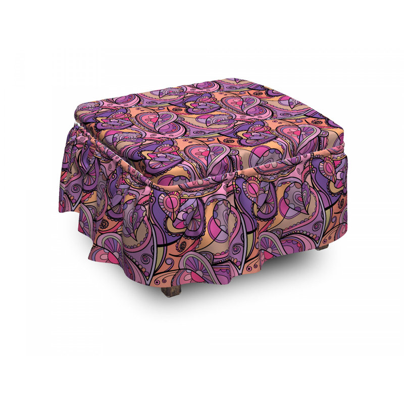 Housse pour repose-pieds marbling art