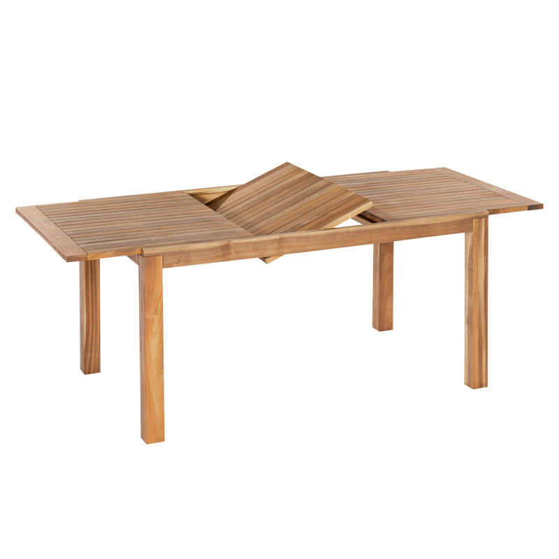 Castilla 4 - Person Acacia Wood Patio Dining Set with Extendable Rectangular Table