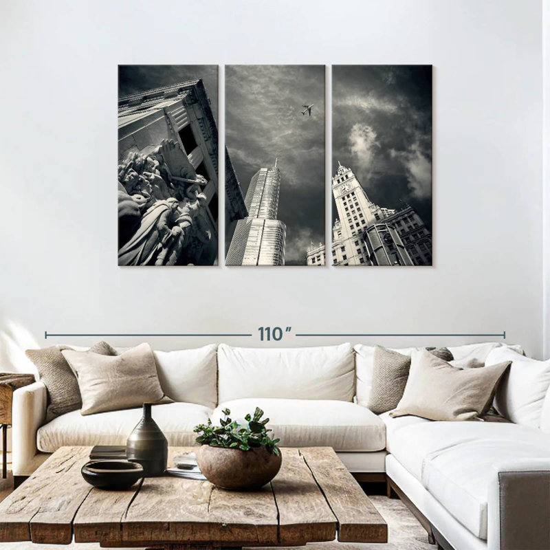 Sireci Plane Over Chicago, 48" H x 74" W