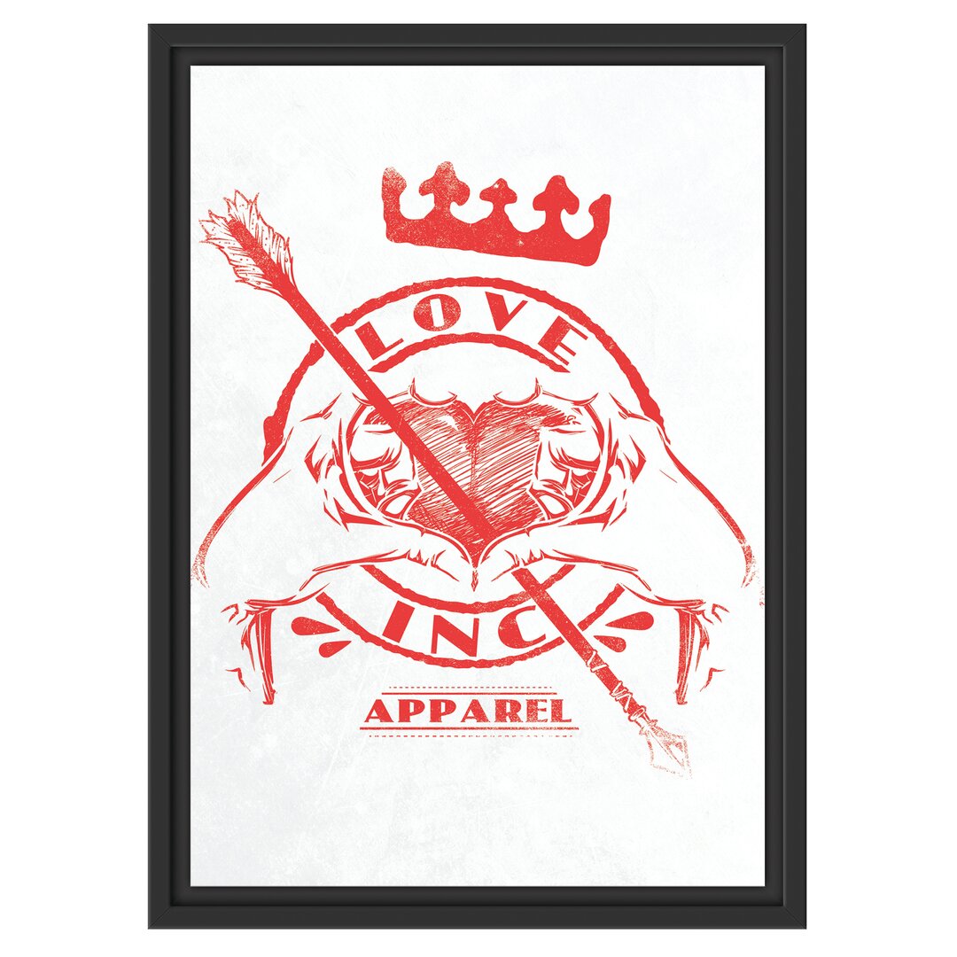 Gerahmtes Wandbild Love Inc Apparel-Licht