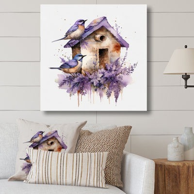 Purple Lavender Birdhouse II " Purple Lavender Birdhouse II "