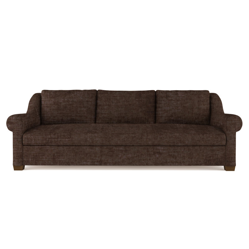 Canapé Thompson, H 32 po x l 108 po x P 41 po, Velours écrasé chocolat, Marron foncé