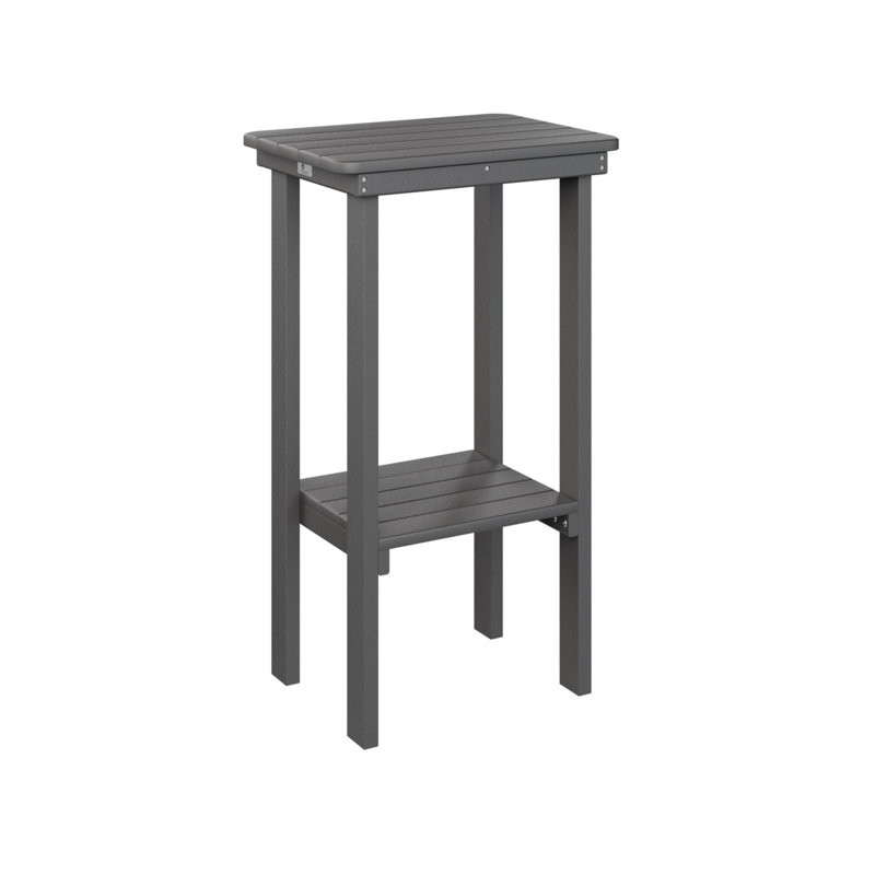 Berlin Gardens Rectangular End Bar Table, Smoke Gray