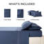 Draps 100% coton de literie - 6 pièces de draps en coton tissé en satin de coton-110115457-110115454