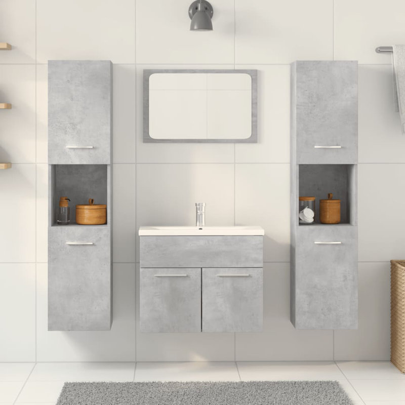 Mounting / Installation Required Bathroom Storage Furniture Set