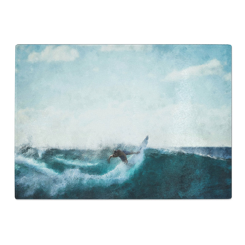 Surfing Chopping Board, 20cm W x 28.5cm L