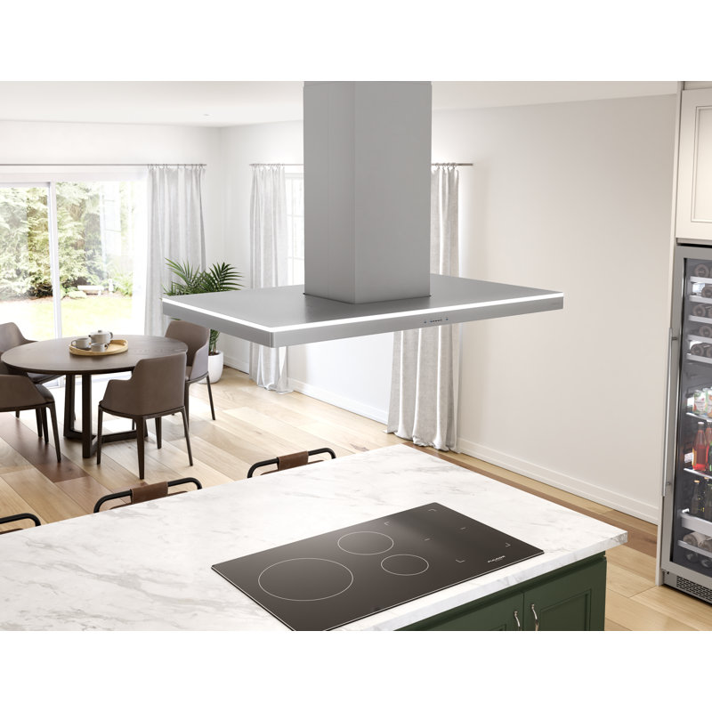 Zephyr Luce 42 in. 600 CFM Island Mount Range Hood with LED Light in Stainless Steel, 42"