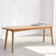 Banc en bois de chêne naturel pour le salon