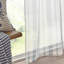 Harbour Stripe Slot Top Voile Curtain Panel-110163560