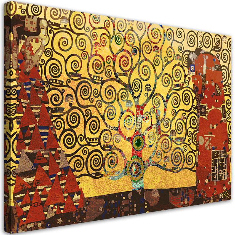 Gustav Klimt Tree Of Life - No Frame Print on Canvas, 80cm H x 120cm W