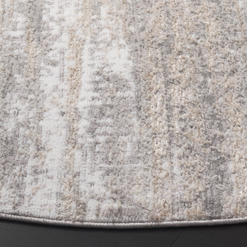 Mckemie Performance Abstract Rug, Round 6'7"