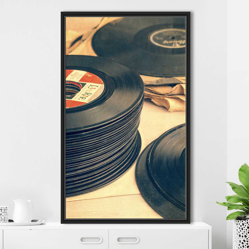 Old 45S par - photographie, Cadre flottant noir, H 43,5 po x l 27,5 po x P 2 po