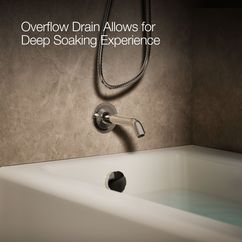 Bellwether® Alcove 66" x 32" Soaking Bathtub, Biscuit