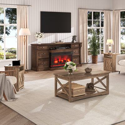 Chiara 5-Piece Farmhouse Living Room Table Sets