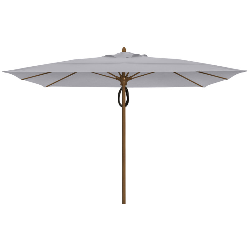 Parasol de marché carré 10 pi Prestige, Sunbrella® gris anthracite, Bronze champagne