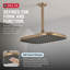 Pomme de douche à pluie ovale 14 pouces Delta, 1,75 gallons par minute-134070370-134070376