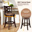 Ensemble de tabourets de bar pivotants avec repose-pieds et dossier en treillis-899161089-899161090