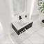 Meuble-lavabo mural Dakota avec lavabo en céramique et tablette ouverte-130971126