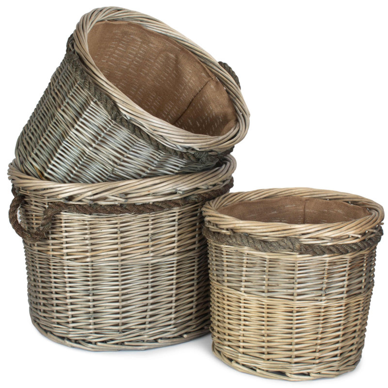 Ridpath Willow 3 Piece Log Basket Set